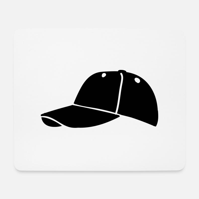 Baseballcap - Mousepad (Querformat) - Weiß