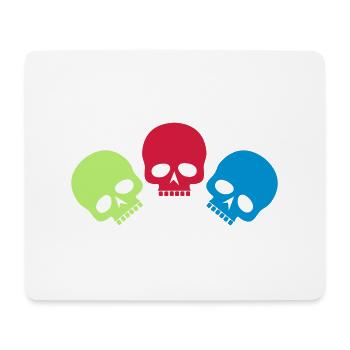 Drei Totenköpfe - Mousepad (Querformat) - Weiß - Vorne