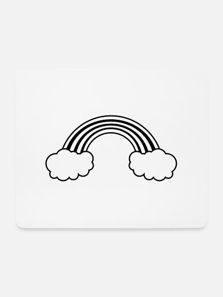 regenbogen - Mousepad (Querformat) - Weiß