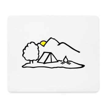 Camping, Nature Adventure - Tapis de souris (format paysage) - blanc - Devant
