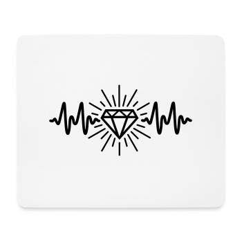 diamant - Tapis de souris (format paysage) - blanc - Devant