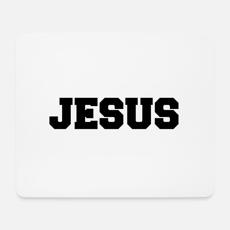 Jesus - Mousepad (Querformat) - Weiß