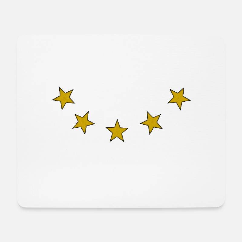 5 Stars golden - Mousepad (Querformat) - Weiß