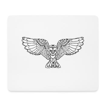 Elegant flying owl - Mouse Pad (horizontal) - white - Front