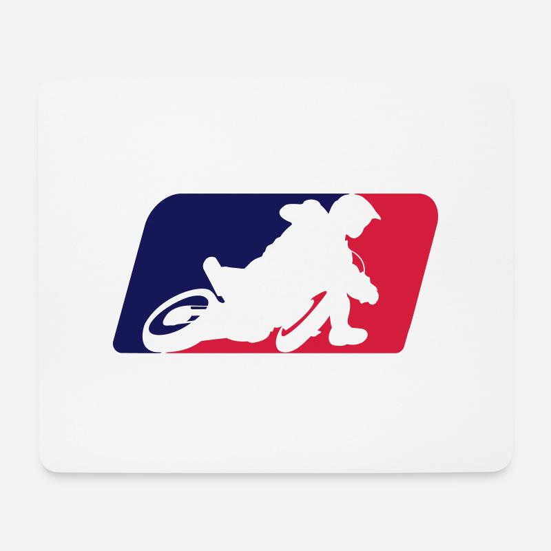 Supermoto - Mousepad (Querformat) - Weiß