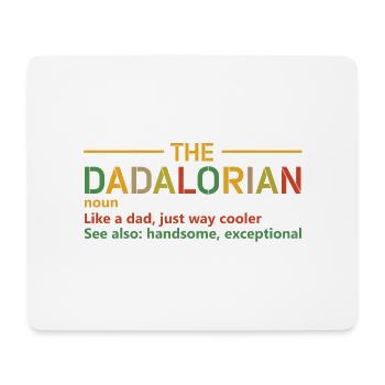 The Dadalorian vintage bester Papa Vater lustig - Mousepad (Querformat) - Weiß - Vorne