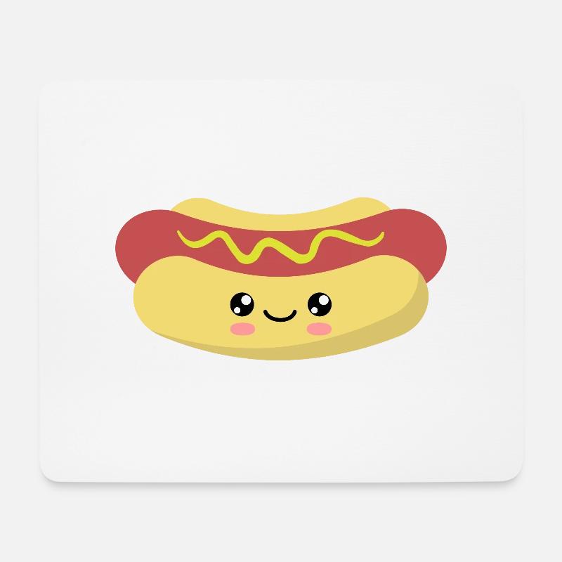Hotdog - Mousepad (Querformat) - Weiß