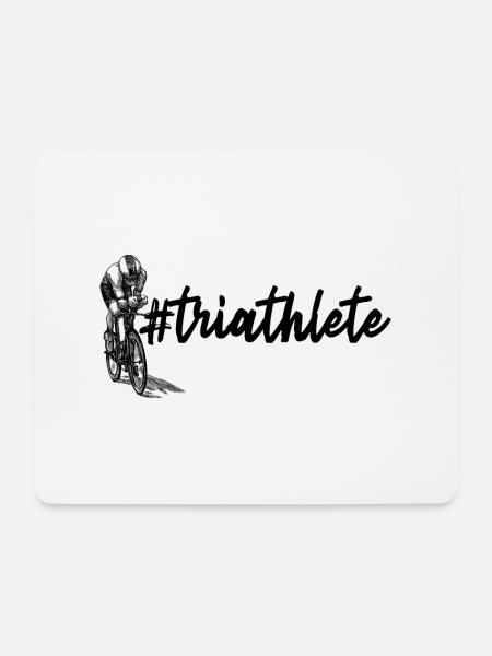 #triathlete - Mousepad (Querformat) - Weiß