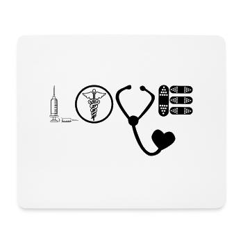 Infirmière - Love - Infirmier infirmier - Tapis de souris (format paysage) - blanc - Devant