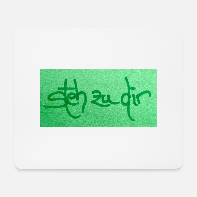 steh zu dir - Mousepad (Querformat) - Weiß