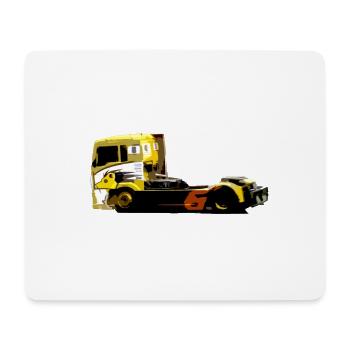 camion de course - Tapis de souris (format paysage) - blanc - Devant