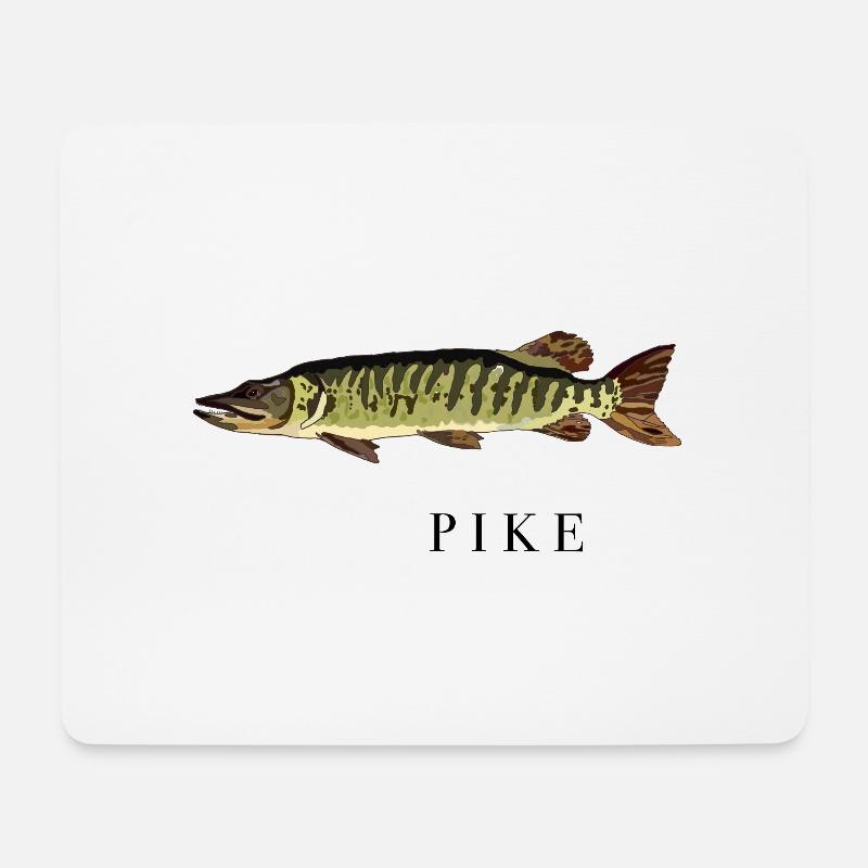 The Pike / der Hecht - Mousepad (Querformat) - Weiß
