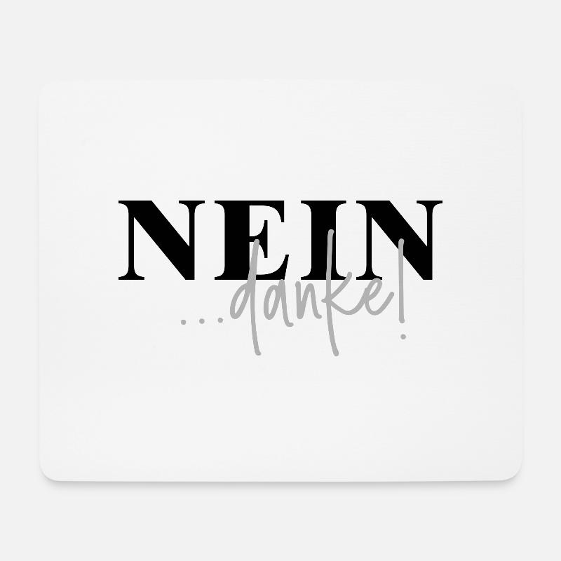 Nein danke - Mousepad (Querformat) - Weiß