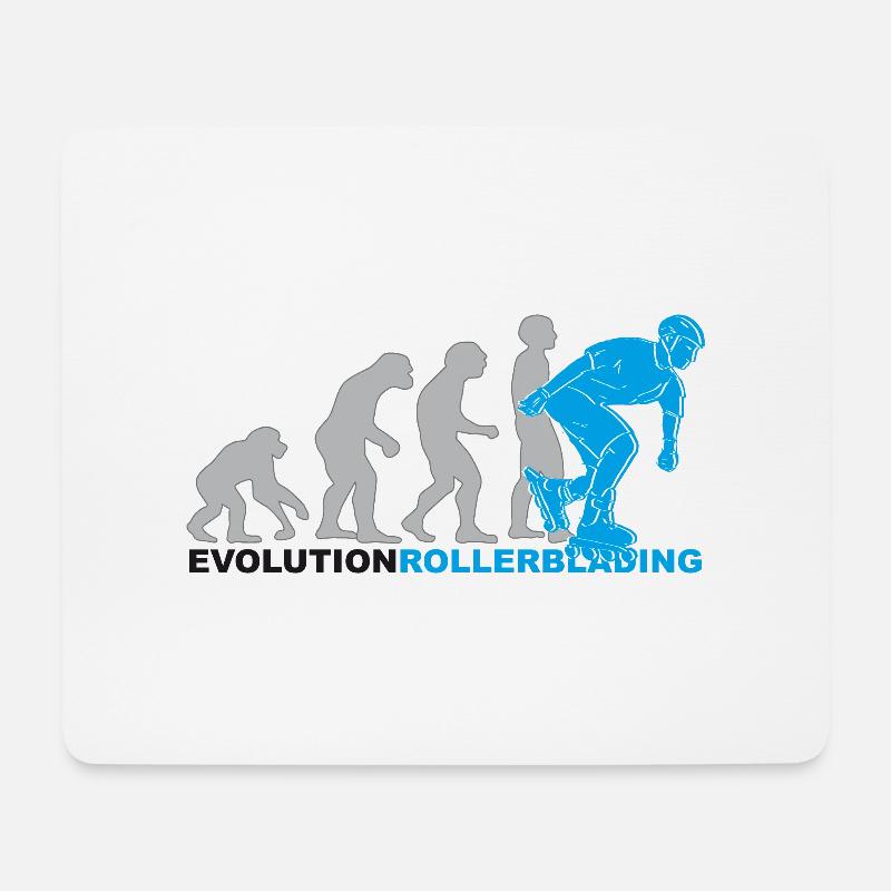evolution rollerblading, Inline Skates, skaten - Mousepad (Querformat) - Weiß