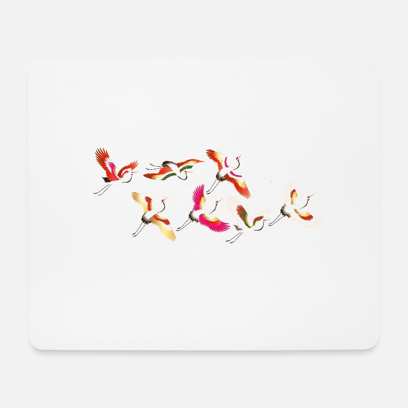 Cranes - Mouse Pad (horizontal) - white