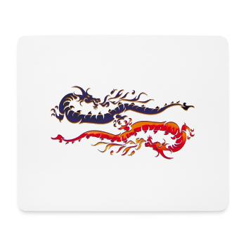 Drachen - Mousepad (Querformat) - Weiß - Vorne