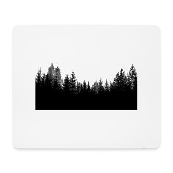 Wald Silhouette - Mousepad (Querformat) - Weiß - Vorne
