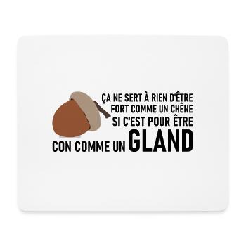 GLAND - Tapis de souris (format paysage) - blanc - Devant