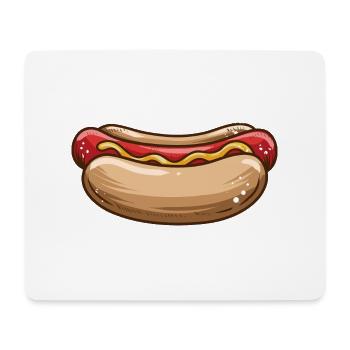 Funny Hot dog Fast Food Gift - Mouse Pad (horizontal) - white - Front
