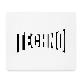 Party Musik Techno - Mousepad (Querformat) - Weiß - Vorne
