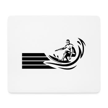 Surfen Surfing Wellenreiten - Mousepad (Querformat) - Weiß - Vorne