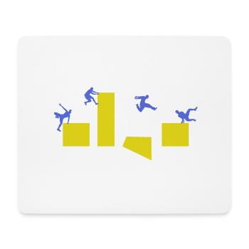 parkour jumping traceur wallhop saut extrême - Tapis de souris (format paysage) - blanc - Devant