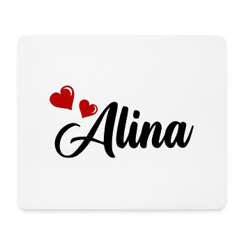 Alina - Mousepad (Querformat) - Weiß - Vorne