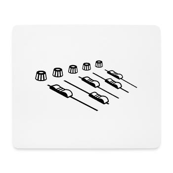 Sound Control Disco Mixer - Tapis de souris (format paysage) - blanc - Devant