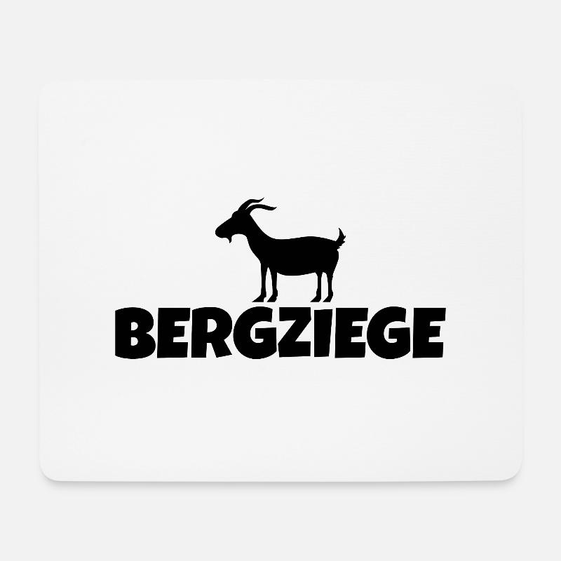 Bergziege Lustig Wandern Erzgebirge - Mousepad (Querformat) - Weiß