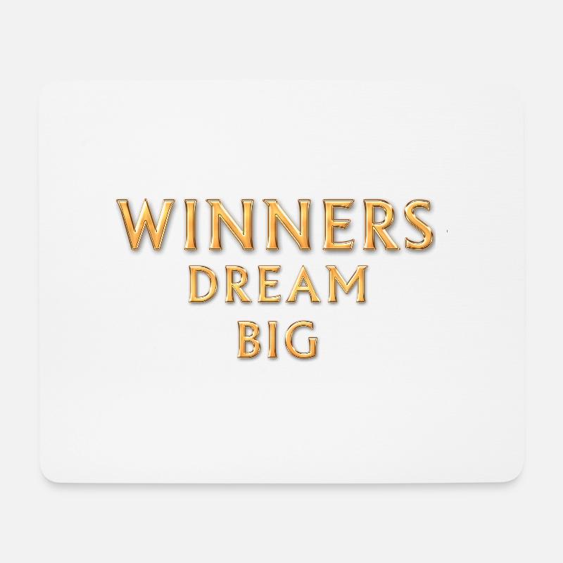 Winners dream big - Mousepad (Querformat) - Weiß