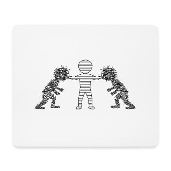 Résolution de conflit - Tapis de souris (format paysage) - blanc - Devant