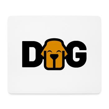 Logo DOG - Tapis de souris (format paysage) - blanc - Devant