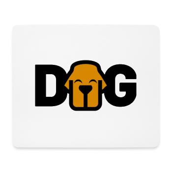 Logo DOG - Tapis de souris (format paysage) - blanc - Devant