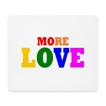 More love - Mousepad (Querformat) - Weiß - Vorne