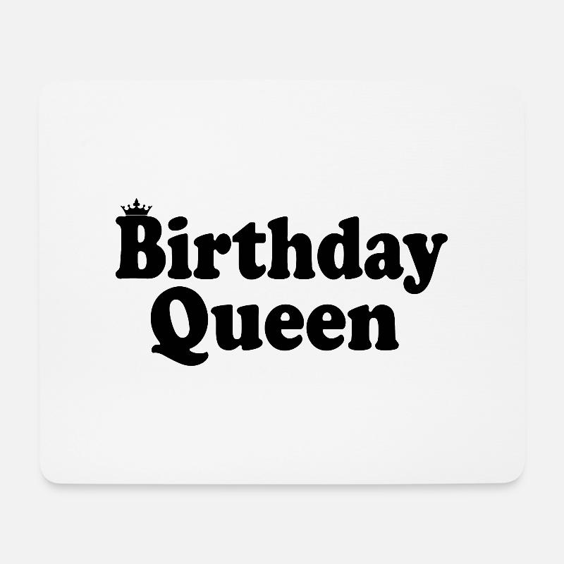 Birthday queen - Mousepad (Querformat) - Weiß