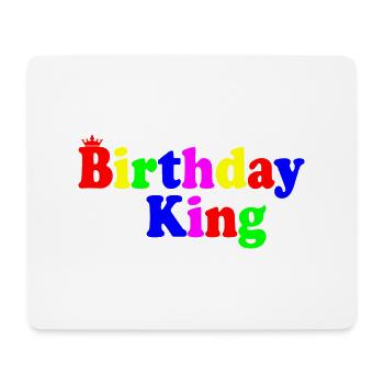 Birthday king - Mousepad (Querformat) - Weiß - Vorne
