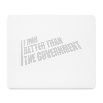 run better than government - Mouse Pad (horizontal) - white - Front