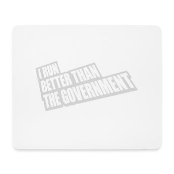 run better than government - Mouse Pad (horizontal) - white - Front