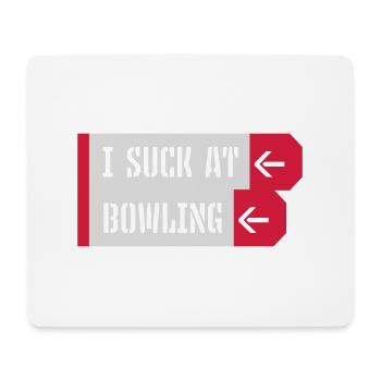 Je suis nul au bowling - Tapis de souris (format paysage) - blanc - Devant