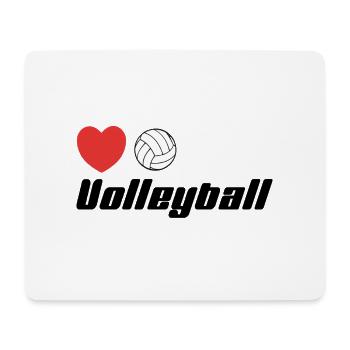 Ich Liebe Volleyball - Mousepad (Querformat) - Weiß - Vorne