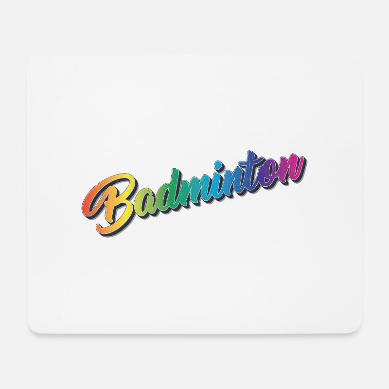 Badminton - Tapis de souris (format paysage) - blanc