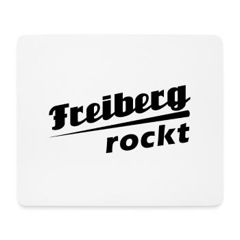 Freiberg rockt - Textdesign mit Stadtnamen - Mousepad (Querformat) - Weiß - Vorne