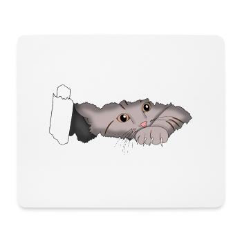 Cat - Mouse Pad (horizontal) - white - Front