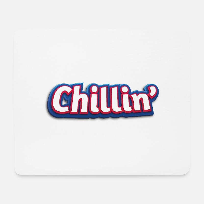 Chill chillen - Mousepad (Querformat) - Weiß