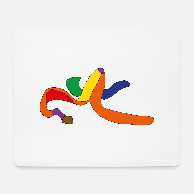 Regenbogen Bananenschale Nahaufnahme Design. - Mousepad (Querformat) - Weiß