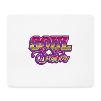 Idée cadeau Soul Sister Sister - Tapis de souris (format paysage) - blanc - Devant