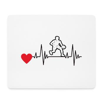 Basketball Lovers Club Basketball Basketteurs - Tapis de souris (format paysage) - blanc - Devant