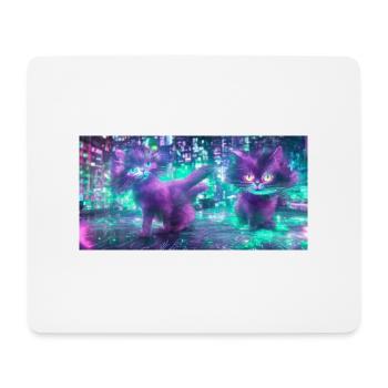 Future Cat - Mousepad (Querformat) - Weiß - Vorne