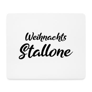 Weihnachtsstallone Geschenk black - Mousepad (Querformat) - Weiß - Vorne