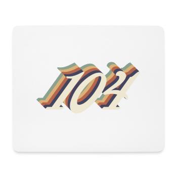 104ème anniversaire vintage - Tapis de souris (format paysage) - blanc - Devant